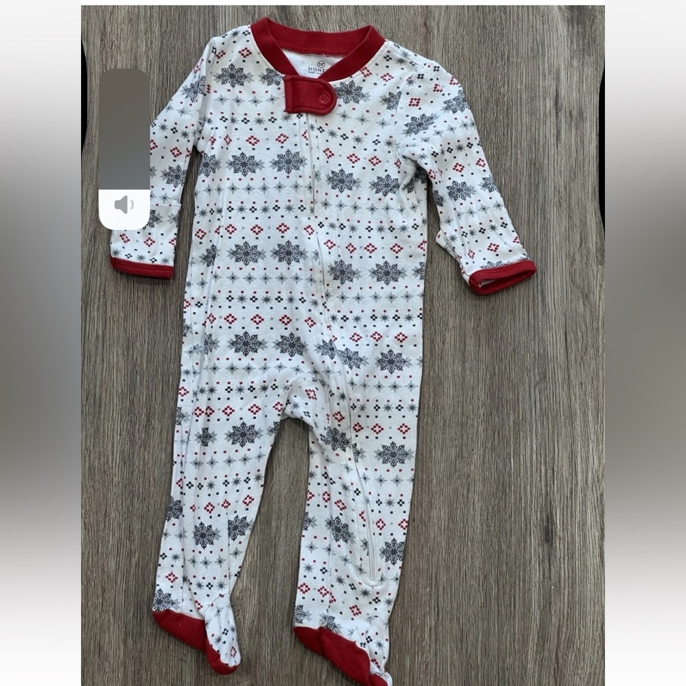 Honest organic cotton Christmas 3-6 month sleeper